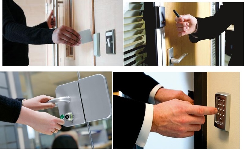 Access control readers on doors